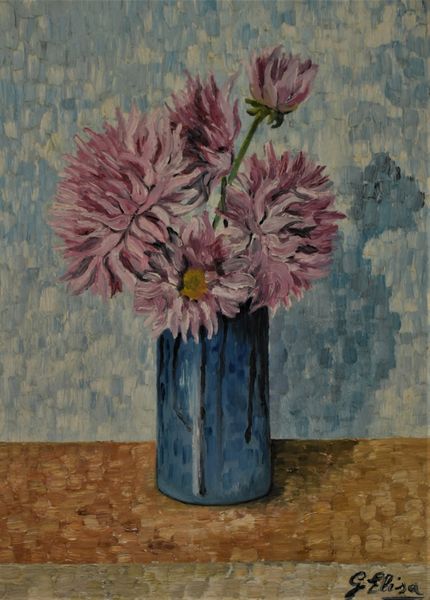 VASO FATTO DA DANIELA CON DALIE ROSA